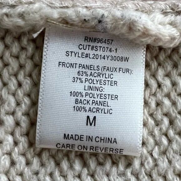 Eyeshadow Faux Fur Front Vest size M - Picture 4 of 5